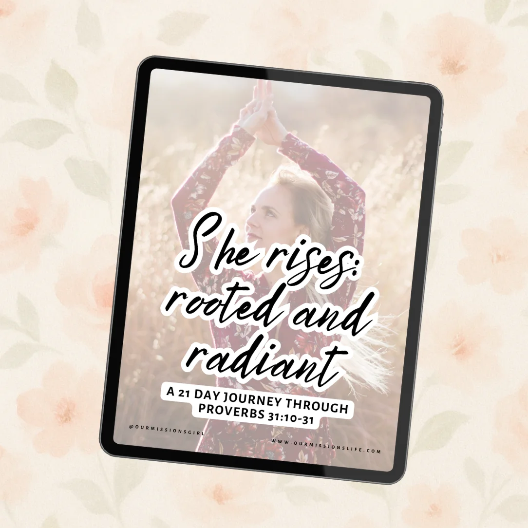 This 21 Day Devotional for Women: She Rises Rooted and Radiant, Proverbs 31 Bible study PDF for Christian women. 